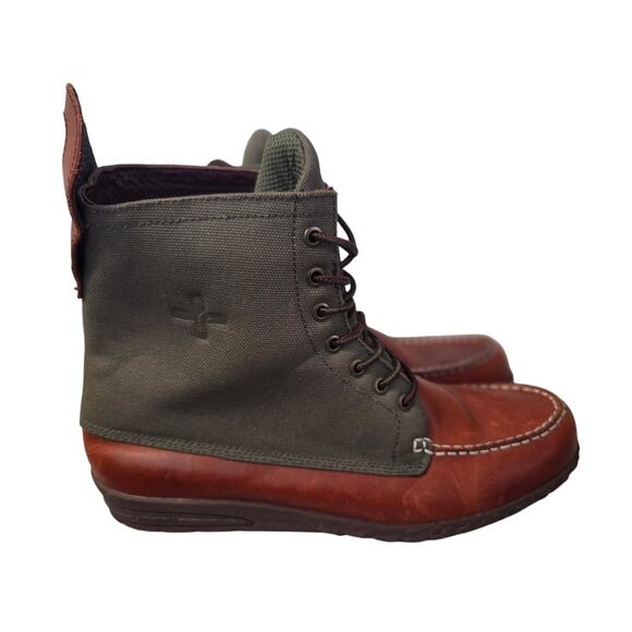 New PSYBERIA Sz 10 Hiker Winter Boots Men Waterproof Leather Canvas Sherp - Picture 2 of 8